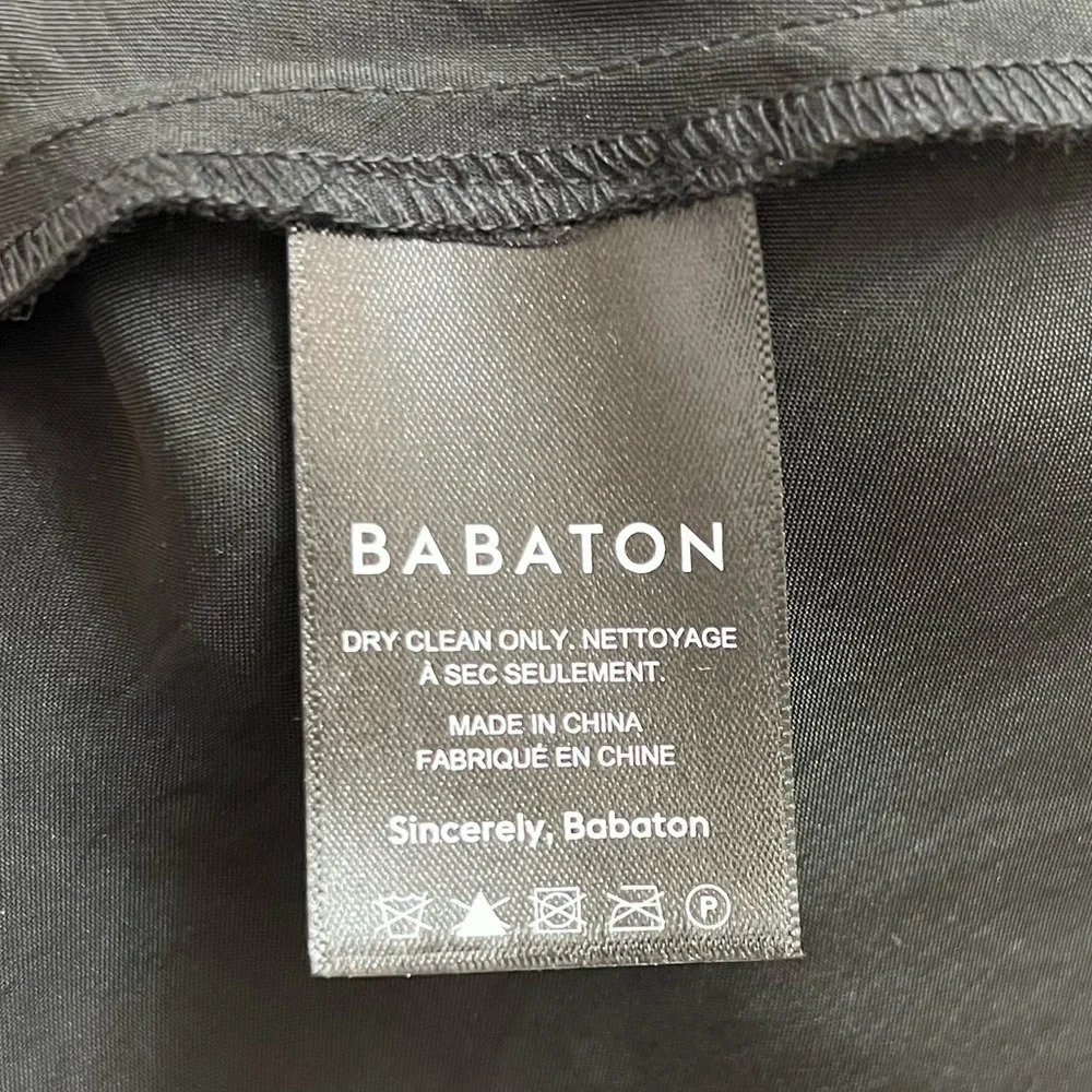 NWT Aritzia Babaton Black high neck slip dress size Small - Picture 3 of 5